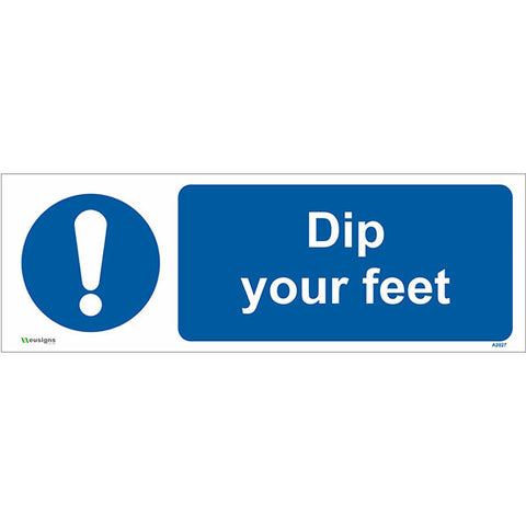 Dip Your Feet Sign - Safety Signs & Stickers | Borehamwood Signs