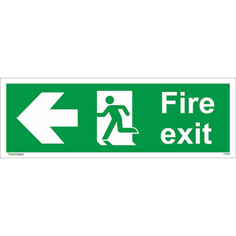 Fire Exit Arrow Left Sign - Safety Signs & Stickers | Borehamwood Signs