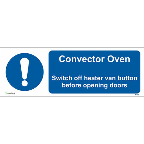 Convector Oven Sign - Safety Signs & Stickers | Borehamwood Signs