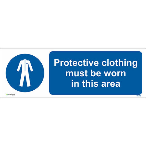 Protective Clothing Must Be Worn in This Area Sign - Safety Signs & Stickers | Borehamwood Signs