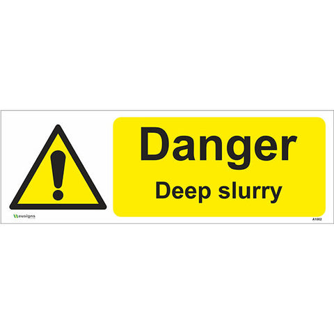 Danger Deep Slurry Sign - Safety Signs & Stickers | Borehamwood Signs