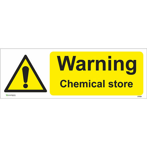 Warning Chemical Store Sign - Safety Signs & Stickers | Borehamwood Signs