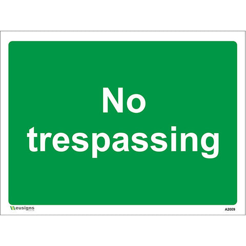 No Trespassing Sign - Safety Signs & Stickers | Borehamwood Signs
