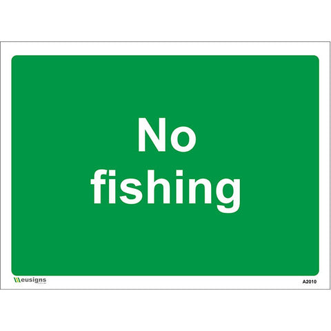 No Fishing Sign - Safety Signs & Stickers | Borehamwood Signs