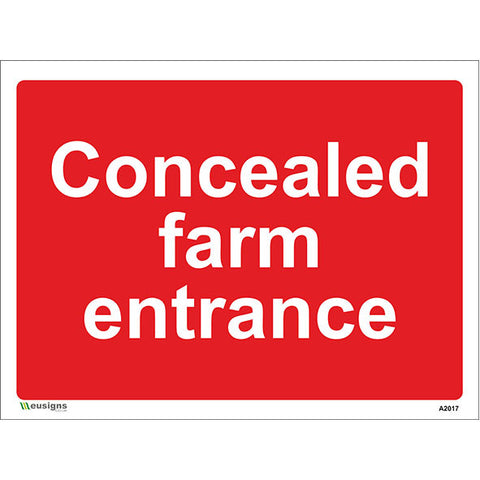 Concealed Farm Entrance Sign - Safety Signs & Stickers | Borehamwood Signs