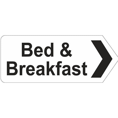 Bed & Breakfast Right Arrow Sign - Safety Signs & Stickers | Borehamwood Signs