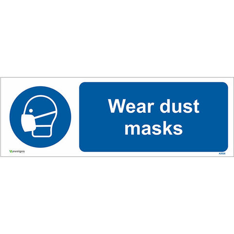 Wear Dust Masks Sign - Safety Signs & Stickers | Borehamwood Signs