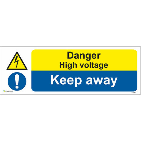 Danger High Voltage Keep Away Sign - Safety Signs & Stickers | Borehamwood Signs
