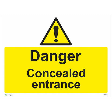 Danger Concealed Entrance Sign - Safety Signs & Stickers | Borehamwood Signs