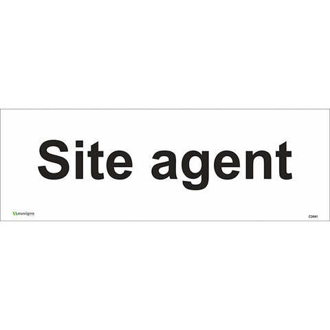 Site Agent Sign - Safety Signs & Stickers | Borehamwood Signs