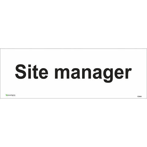 Site Manager Sign - Safety Signs & Stickers | Borehamwood Signs