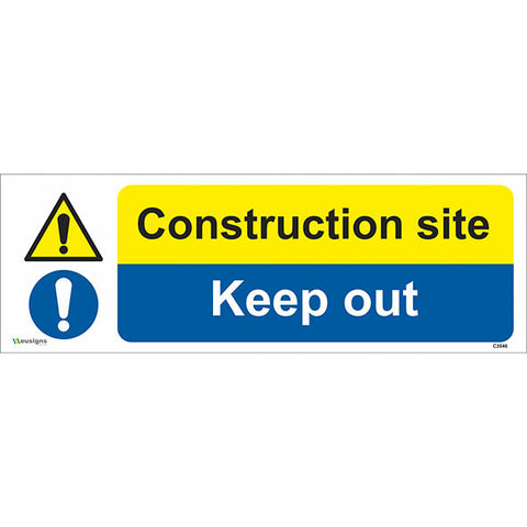 Construction Site Keep Out Sign - Safety Signs & Stickers | Borehamwood Signs