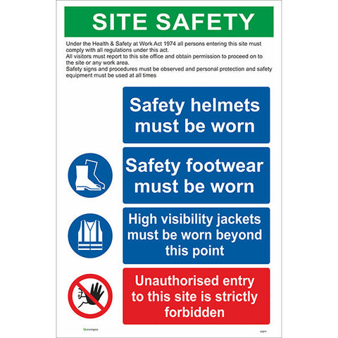 Site Safety Sign/PPE and Unauthorised Enrty - Safety Signs & Stickers | Borehamwood Signs