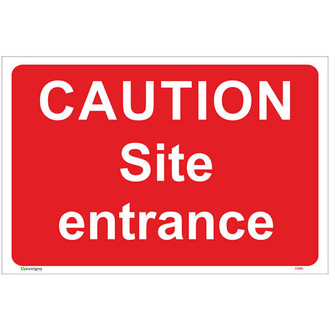 Caution Site Entrance Sign - Safety Signs & Stickers | Borehamwood Signs