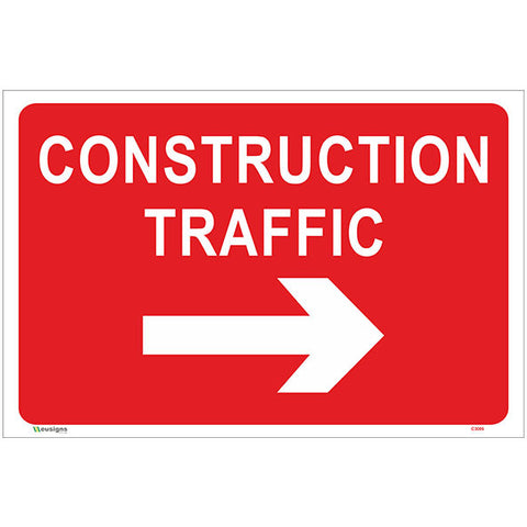 Construction Traffic Right Arrow Sign - Safety Signs & Stickers | Borehamwood Signs