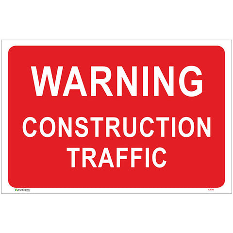 Warning Construction Traffic Sign - Safety Signs & Stickers | Borehamwood Signs