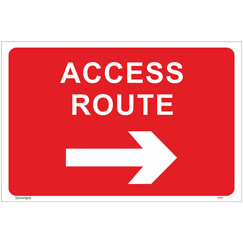 Access Route Right Arrow Sign - Safety Signs & Stickers | Borehamwood Signs