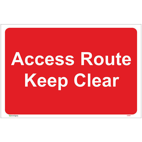 Access Route Keep Clear Sign - Safety Signs & Stickers | Borehamwood Signs