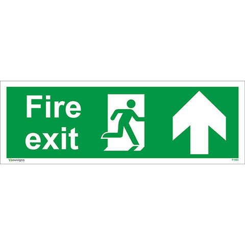Fire Exit Arrow Up Sign - Safety Signs & Stickers | Borehamwood Signs