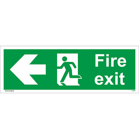 Fire Exit Arrow Left Sign - Safety Signs & Stickers | Borehamwood Signs