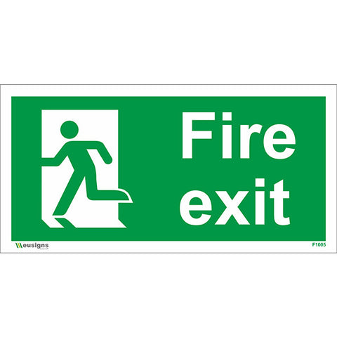 Final Fire Exit Running Man Left Sign - Safety Signs & Stickers | Borehamwood Signs