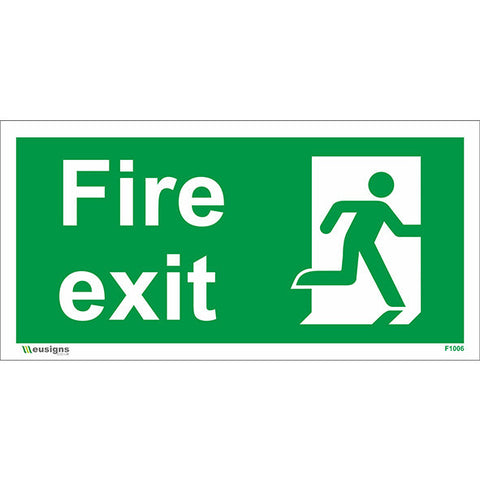 Final Fire Exit Running Man Right Sign - Safety Signs & Stickers | Borehamwood Signs