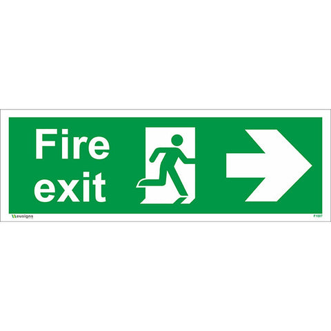 Fire Exit Arrow Right Sign - Safety Signs & Stickers | Borehamwood Signs