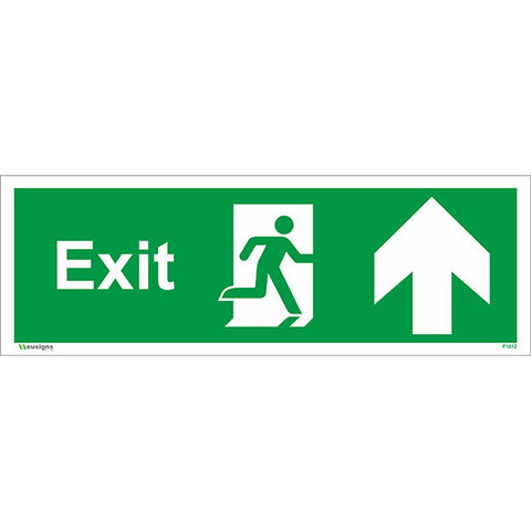 Exit Arrow Up Sign - Safety Signs & Stickers | Borehamwood Signs