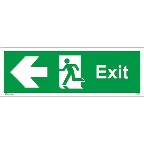 Exit Arrow Left Sign - Safety Signs & Stickers | Borehamwood Signs