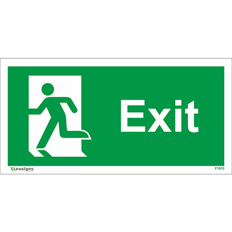 Exit Running Man Left Sign - Safety Signs & Stickers | Borehamwood Signs