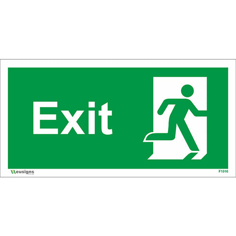 Exit Running Man Right Sign - Safety Signs & Stickers | Borehamwood Signs