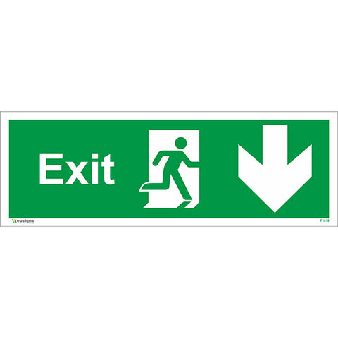 Exit Arrow Running Man Down Sign - Safety Signs & Stickers | Borehamwood Signs