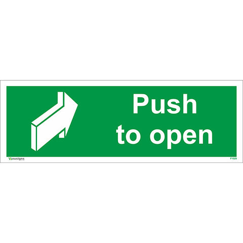 Push To Open Sign - Safety Signs & Stickers | Borehamwood Signs