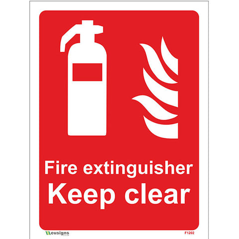 Fire Extinguisher Keep Clear Sign - Safety Signs & Stickers | Borehamwood Signs