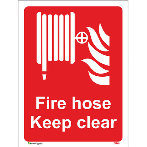 Fire Hose Keep Clear Sign - Safety Signs & Stickers | Borehamwood Signs