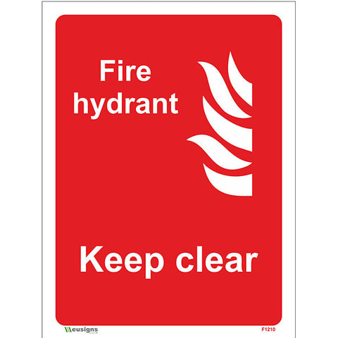 Fire Hydrant Keep Clear Sign - Safety Signs & Stickers | Borehamwood Signs