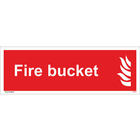 Fire Bucket Sign - Safety Signs & Stickers | Borehamwood Signs