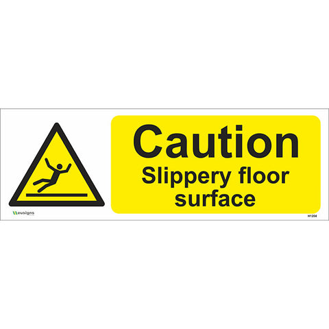 Caution Slippery Floor Surface Sign - Safety Signs & Stickers | Borehamwood Signs