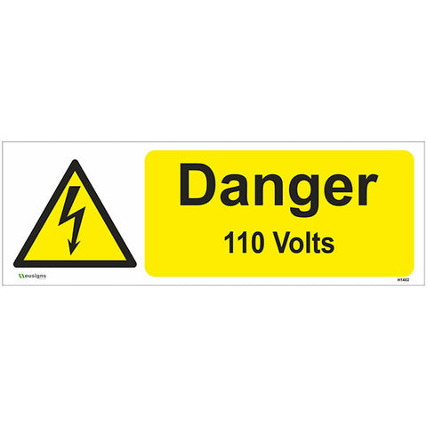Danger 110 Volts Sign - Safety Signs & Stickers | Borehamwood Signs