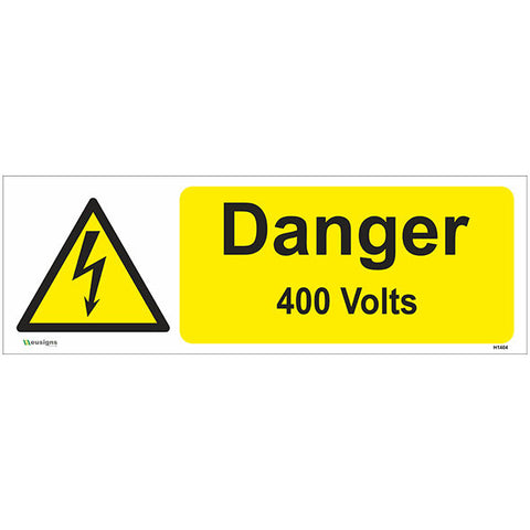 Danger 400 Volts Sign - Safety Signs & Stickers | Borehamwood Signs