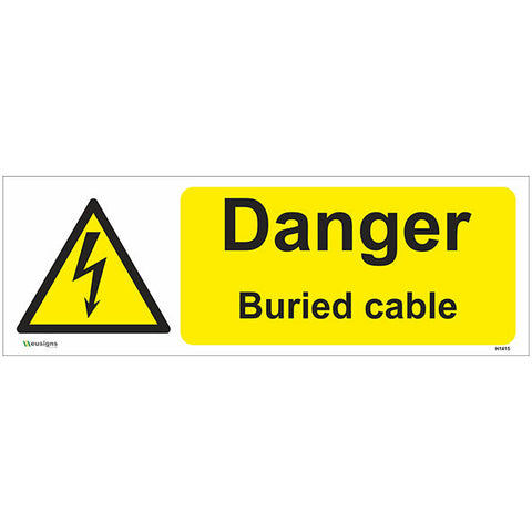 Danger Buried Cable Sign - Safety Signs & Stickers | Borehamwood Signs
