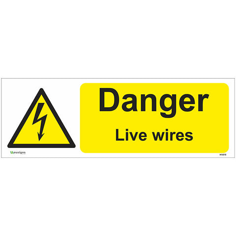 Danger Live Wires Sign - Safety Signs & Stickers | Borehamwood Signs