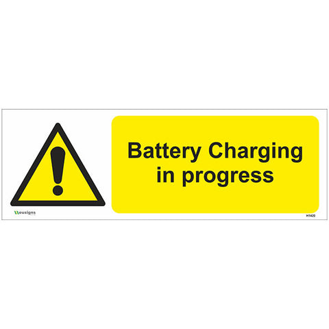 Battery Charging In Progress Sign - Safety Signs & Stickers | Borehamwood Signs