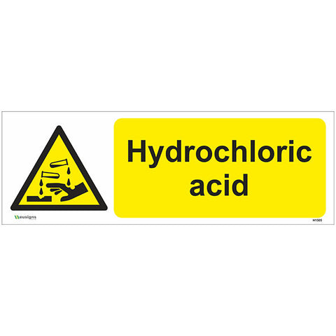 Hydrochloric Acid Sign - Safety Signs & Stickers | Borehamwood Signs