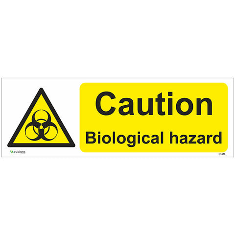 Caution Biological Hazard Sign - Safety Signs & Stickers | Borehamwood Signs