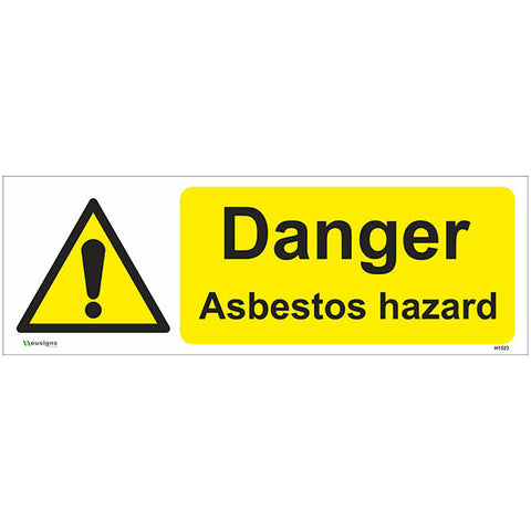 Danger Asbestos Hazard Sign - Safety Signs & Stickers | Borehamwood Signs