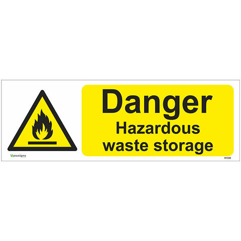 Danger Hazardous Waste Storage Sign - Safety Signs & Stickers | Borehamwood Signs