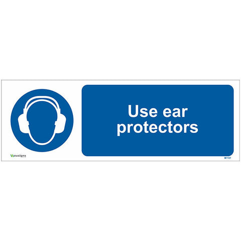 Use Ear Protectors Sign - Safety Signs & Stickers | Borehamwood Signs