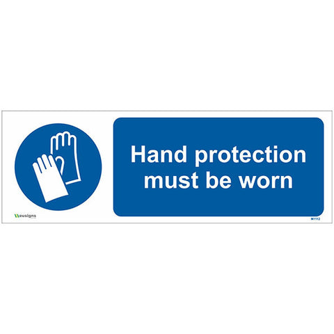 Hand Protection Must Be Worn Sign - Safety Signs & Stickers | Borehamwood Signs