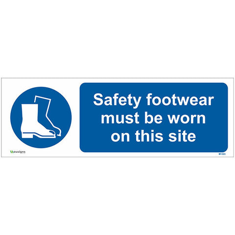 Safety Footwear Must Be Worn On This Site Sign - Safety Signs & Stickers | Borehamwood Signs